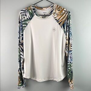 Hurley Long Sleeve with Leaf Pattern UPF 50+ Size XL